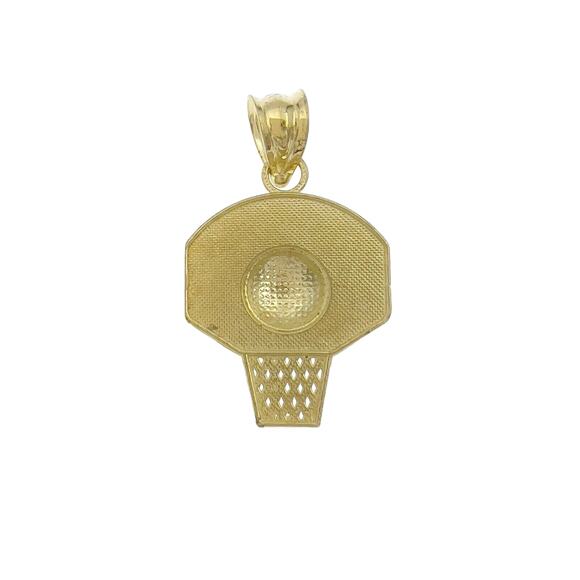 Basketball Sport Pendant Charm 10k Yellow Gold 1.4 inch - Picture 2 of 2